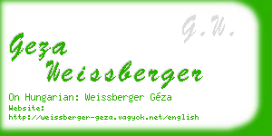 geza weissberger business card